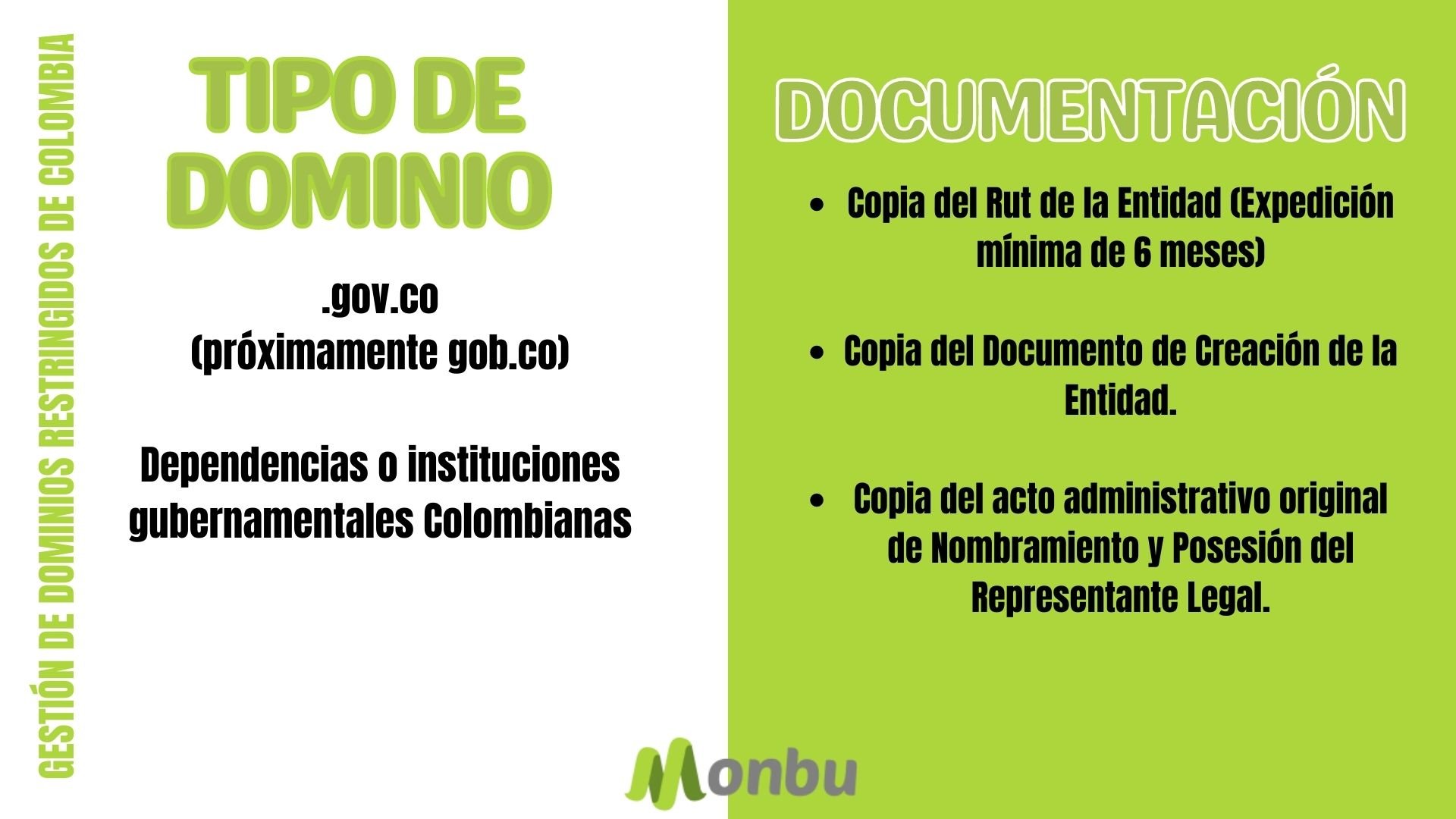 GESTIÓN DE DOMINIOS RESTRINGIDOS DE COLOMBIA 1