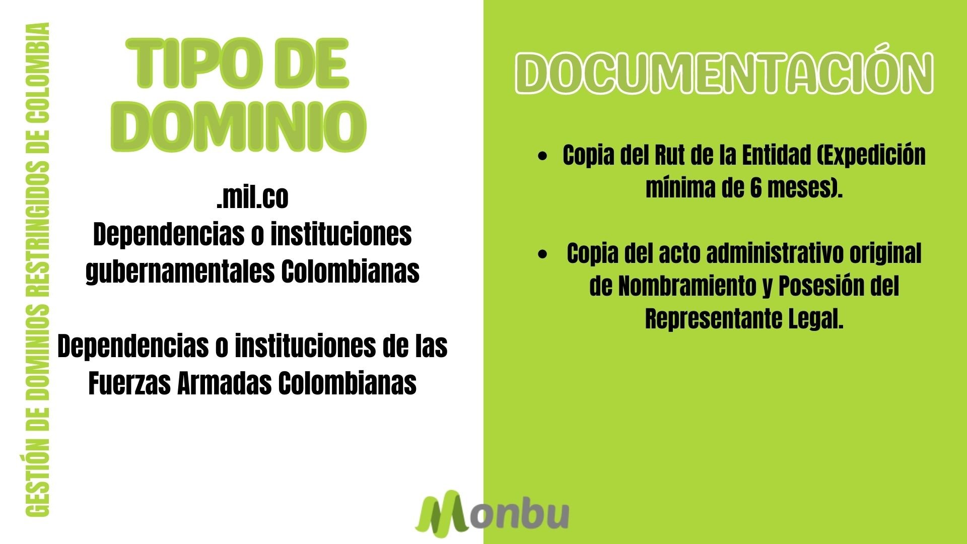 GESTIÓN DE DOMINIOS RESTRINGIDOS DE COLOMBIA 3
