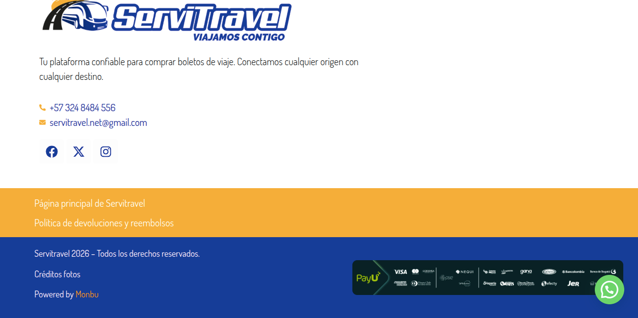 Servitravel – Plataforma de venta de boletos de bus